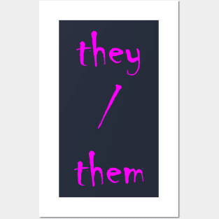 TheyThem (Hot Pink) Posters and Art